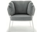 Кресло плетеное с подушками Grattoni Atol алюминий, роуп, акрил Фото 1