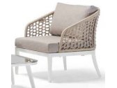 Кресло плетеное с подушками Grattoni Kos алюминий, роуп, олефин Фото 1