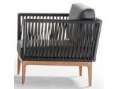 Кресло плетеное с подушками Grattoni Bali тик, алюминий, акрил тик, темно-серый Фото 1