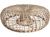 Столик кофейный плетеный Cane-line Nest алюминий, полиэтилен, стекло соломенный Фото 2