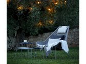 Лаунж-кресло плетеное с подушкой Cane-line Breeze сталь, полиэтилен, ткань черный, серый Фото 4