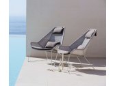 Лаунж-кресло плетеное с подушкой Cane-line Breeze сталь, полиэтилен, ткань черный, серый Фото 7