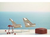 Лаунж-кресло плетеное с подушкой Cane-line Breeze сталь, полиэтилен, ткань черный, серый Фото 12