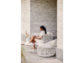 Кресло плетеное с подушкой Cane-line Nest алюминий, полиэтилен, ткань соломенный, светло-серый Фото 8
