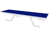 Шезлонг металлический Gaber Podio сталь, алюминий, технополимер, полиэстер белый, синий Фото 1