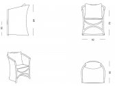 Кресло плетеное с подушками DFN Wezen алюминий, искусственный ротанг, ткань Фото 2
