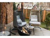 Кресло подвесное плетеное Grattoni Wind алюминий, роуп, олефин антрацит, серый, бежевый Фото 10