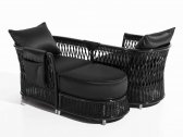 Кресло двухместное DFN Vega  лоза, натуральный ротанг, ткань Фото 6