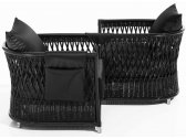 Кресло двухместное DFN Vega  лоза, натуральный ротанг, ткань Фото 1