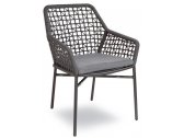 Кресло плетеное с подушкой Felicita Giselle Net алюминий, роуп, ПВХ антрацит Фото 1