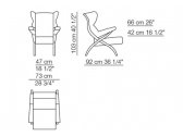 Кресло с обивкой Arflex Fiorenza ель, ясень, ткань Фото 3