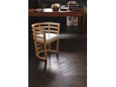 Кресло деревянное мягкое Morelato Cartesia клен, ткань Фото 15