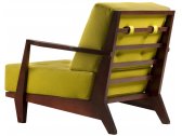 Кресло деревянное мягкое Morelato Daphne вишня, ткань Фото 2