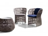 Кресло плетеное с подушкой B&B Italia Canasta '13 алюминий, полиэтилен, ткань Фото 3