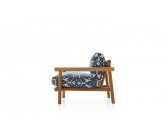Кресло деревянное с обивкой B&B Italia Ayana тик, ткань Фото 9