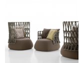 Кресло плетеное с обивкой B&B Italia Fat-Sofa Outdoor алюминий, сталь, полиэтилен, ткань Фото 3