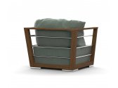 Кресло деревянное с подушками Atmosphera Embrace сталь, тик, ткань Фото 4