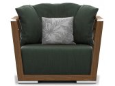 Кресло деревянное с подушками Atmosphera Embrace сталь, тик, ткань Фото 1