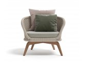 Кресло плетеное с подушкой Atmosphera Ludo тик, тефлоновый акрил, ткань Фото 3