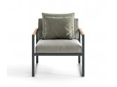 Кресло металлическое с подушками Atmosphera Qubik  алюминий, тик, ткань Фото 4