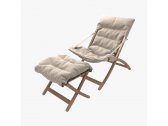Кресло-шезлонг деревянное складное Fiam Linda Soft ясень, олефин Фото 7