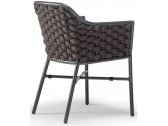 Кресло плетеное с подушкой Grattoni Panama алюминий, роуп, олефин антрацит, коричневый Фото 4