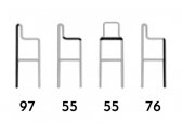 Кресло барное плетеное Grattoni Mata алюминий, роуп, акрил антрацит, темно-серый Фото 3