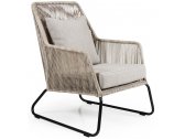 Кресло плетеное с подушками BraFab Midway алюминий, искусственный ротанг, олефин бежевый Фото 1