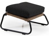 Банкетка плетеная с подушкой BraFab Midway алюминий, искусственный ротанг, олефин коричневый, черный Фото 1