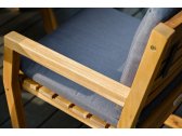 Кресло деревянное с подушкой JOYGARDEN Modena массив акации, олефин натуральный, темно-серый Фото 10