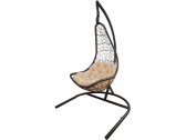 Кресло подвеcное Ecodesign Бриз металл, искусственный ротанг темно-коричневый, бежевый Фото 1