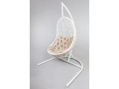 Кресло подвеcное Ecodesign Вега металл, искусственный ротанг белый, бежевый Фото 2