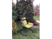 Кресло подвеcное Ecodesign Z-03 (A) (8) сталь, искусственный ротанг черный, зеленый Фото 2