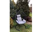 Кресло подвеcное Ecodesign Z-03 (A) (9) сталь, искусственный ротанг черный, серый Фото 2