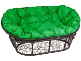 Диван плетеный с подушкой Ecodesign Mamasan металл, искусственный ротанг коричневый, зеленый Фото 1