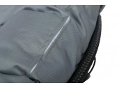 Кресло лаунж плетеное с подушкой Ecodesign Papasan металл, искусственный ротанг черный, серый Фото 2