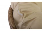 Кресло лаунж плетеное с подушкой Ecodesign Papasan металл, искусственный ротанг светло-коричневый, бежевый Фото 3