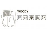 Кресло пластиковое Resol Woody полипропилен, стекловолокно Фото 3