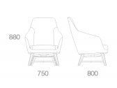 Кресло с высокой спинкой вращающееся Albaplus Folha ясень, полиуретан, ткань Фото 2