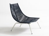 Кресло лаунж плетеное RODA Laze 002 сталь, роуп Фото 14