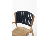 Кресло деревянное RODA Piper 161 тик, тканевые ремни Фото 8