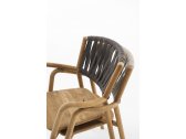 Кресло деревянное RODA Piper 161 тик, тканевые ремни Фото 7