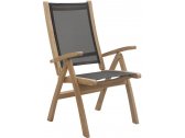 Кресло деревянное складное Giardino Di Legno Macao  тик, слинг черный Фото 1