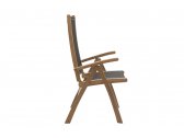 Кресло деревянное складное мягкое Giardino Di Legno Macao  тик, слинг черный Фото 12