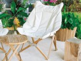 Кресло-шезлонг деревянное Giardino Di Legno Venezia тик, ткань Фото 1