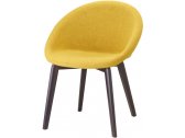 Кресло с обивкой Scab Design Natural Giulia Pop бук, технополимер, ткань венге, желтый Фото 1