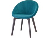 Кресло с обивкой Scab Design Natural Giulia Pop бук, технополимер, ткань венге, морская волна Фото 1