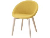 Кресло с обивкой Scab Design Natural Giulia Pop бук, технополимер, ткань натуральный бук, желтый Фото 1