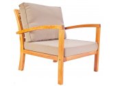 Кресло деревянное с подушками ACACIA Milano массив робинии, дралон натуральный Фото 4