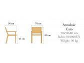 Кресло деревянное ACACIA Caro массив робинии натуральный Фото 2